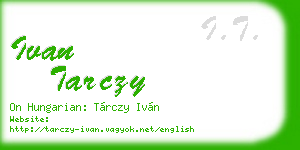 ivan tarczy business card